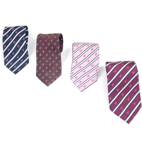 Susan G Komen  knots for hope 100% silk x 4 - Picture 10 of 10